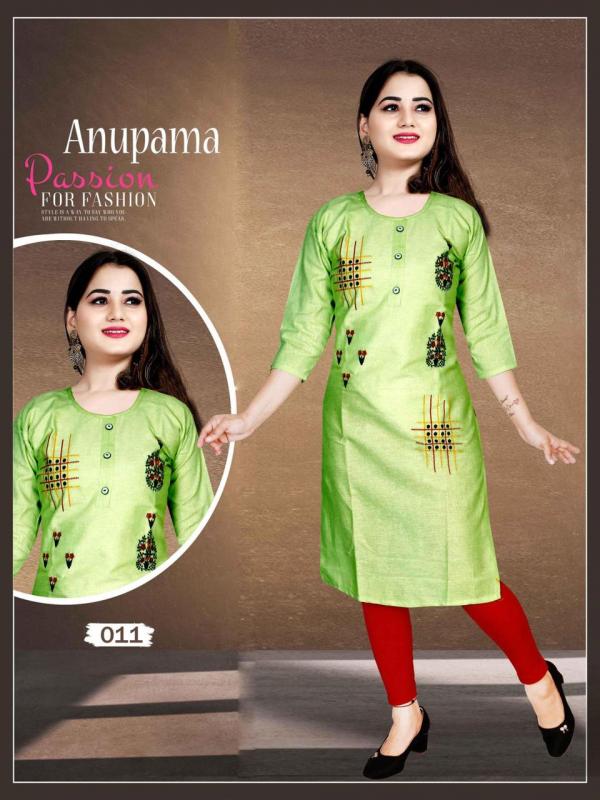 Aagya Anupama Fancy Cotton Embroidery Silk Kurti